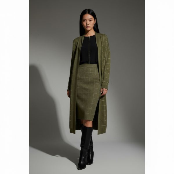 Kaschmir-Bleistiftrock – 100 % reiner Kaschmir