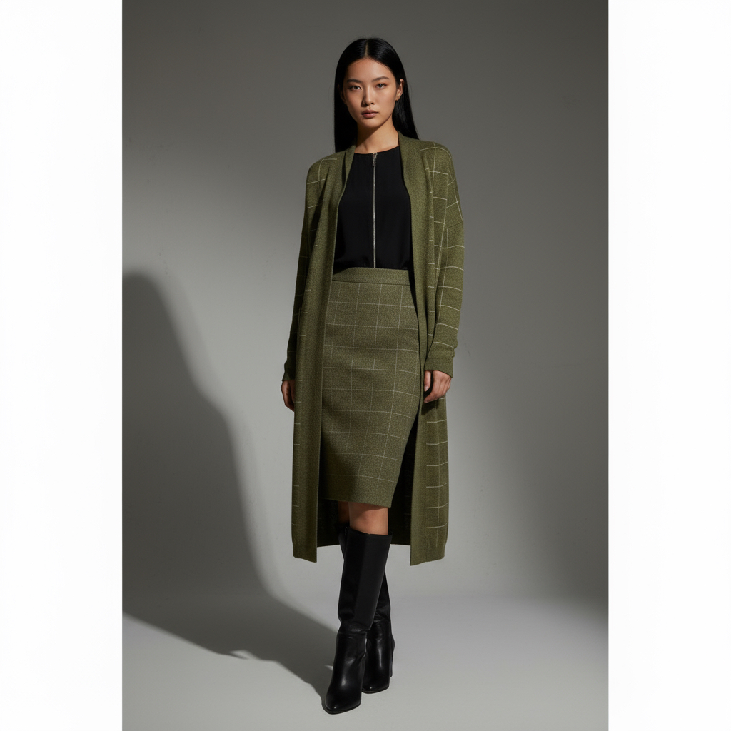 Kaschmir-Bleistiftrock – 100 % reiner Kaschmir