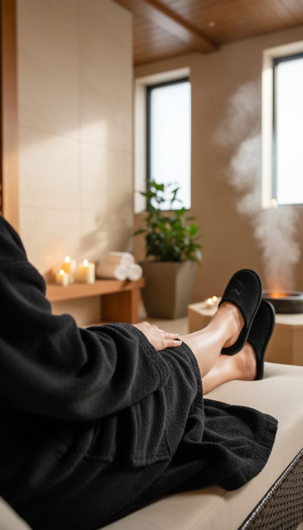 Soft black MN slippers